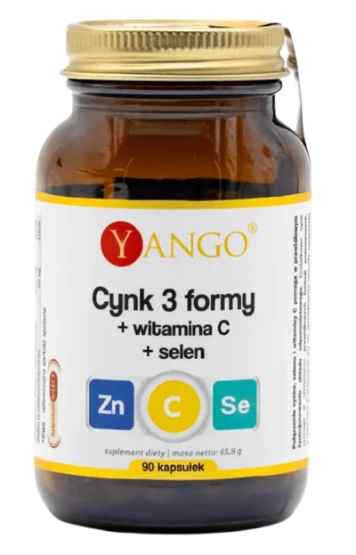 YANGO Cynk 3 formy + witamina C + selen (90 kaps.)